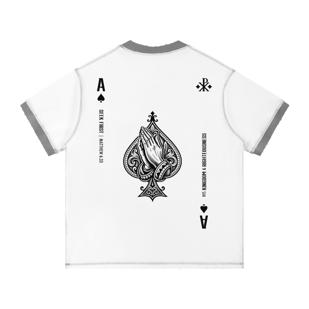Spades Contrast-Stitched T-Shirt