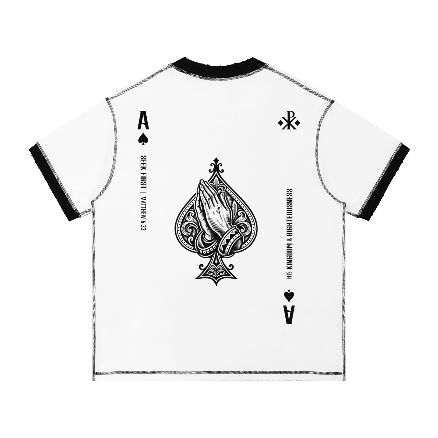 Spades Contrast-Stitched T-Shirt
