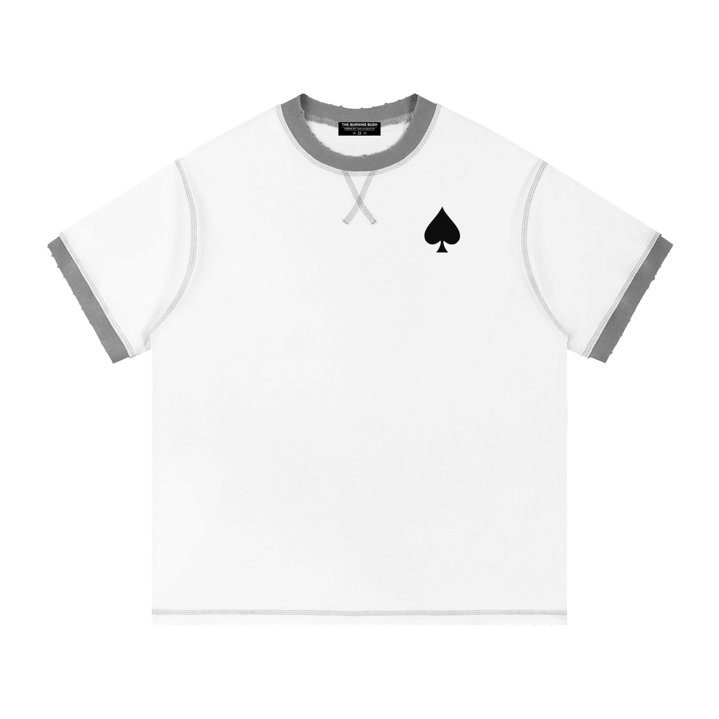 Spades Contrast-Stitched T-Shirt