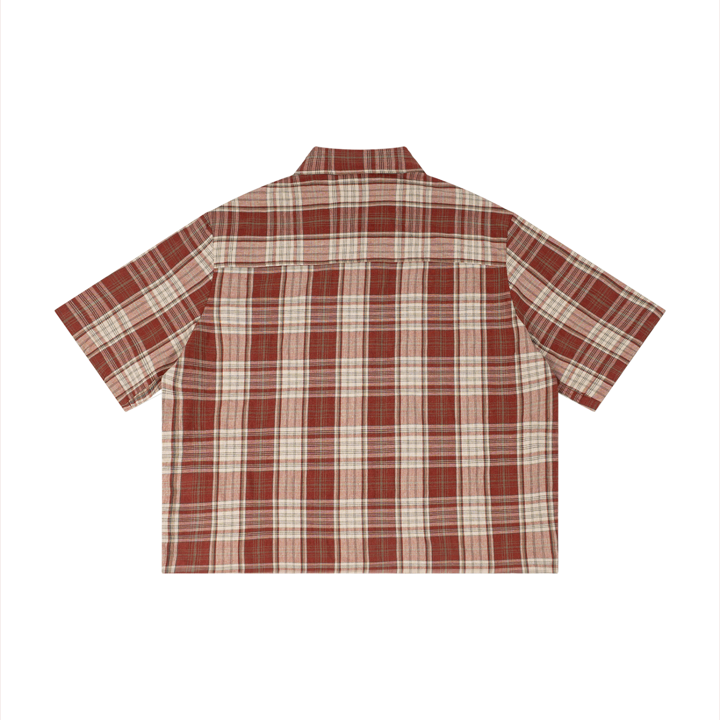 Pray Plaid Boxy Short Sleeve Shirt