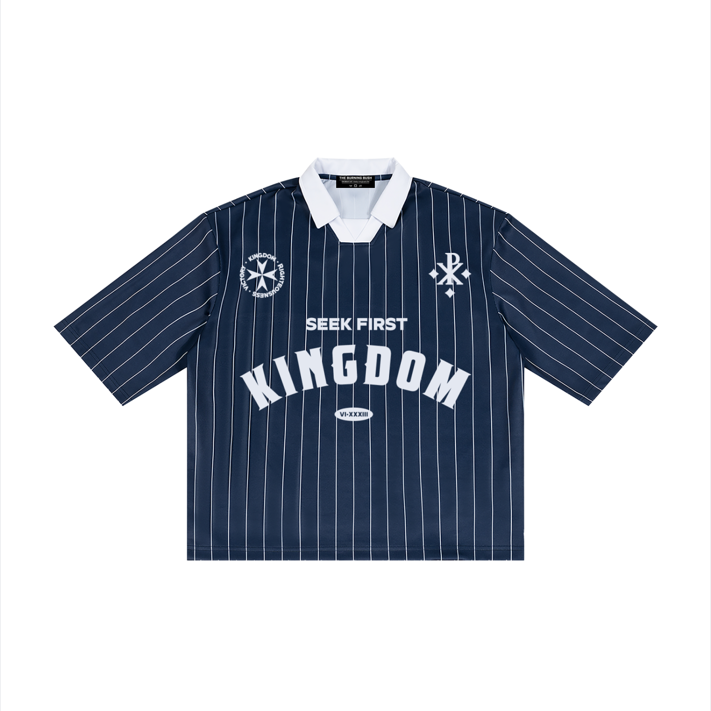 Kingdom Pinstripe Collared Jersey