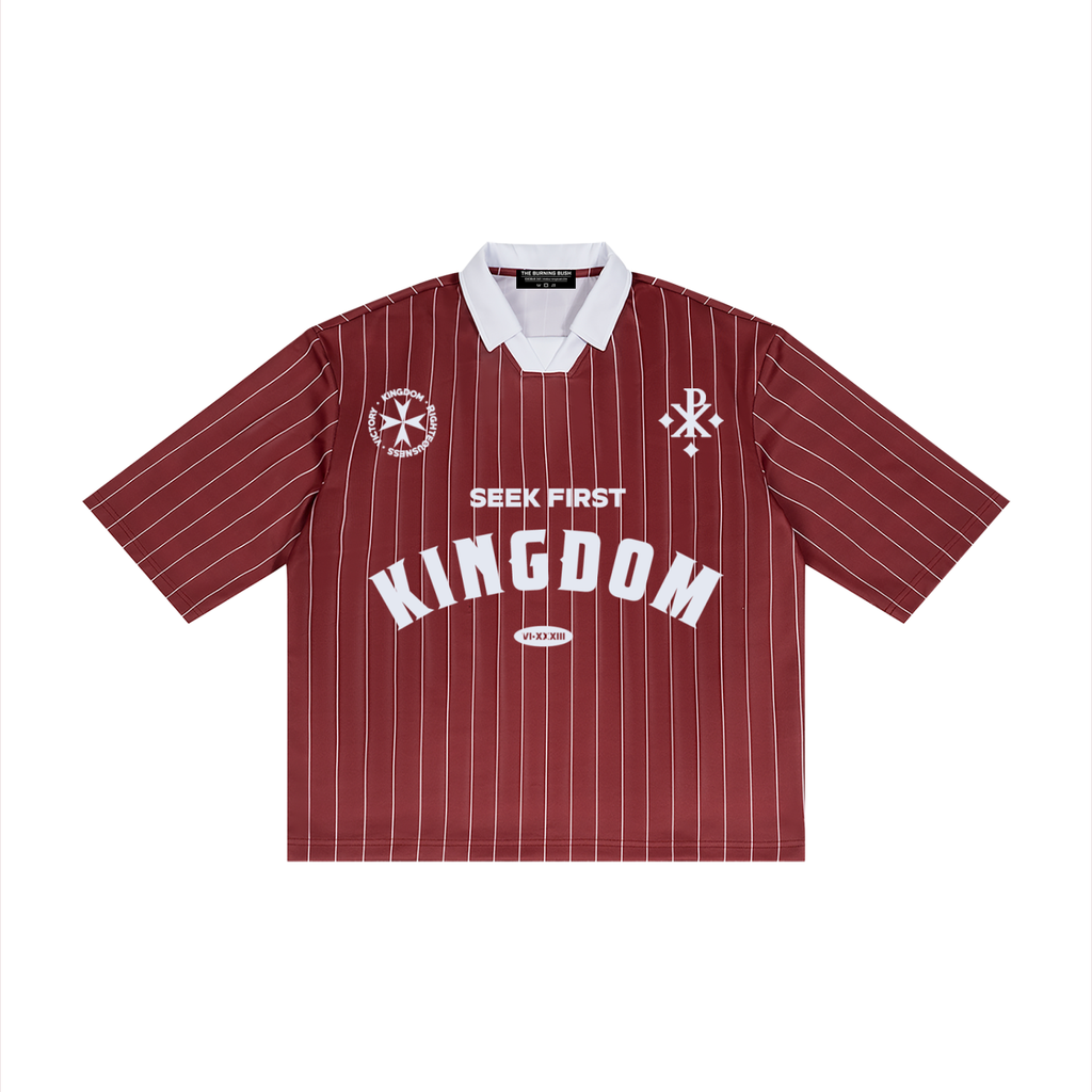 Kingdom Pinstripe Collared Jersey