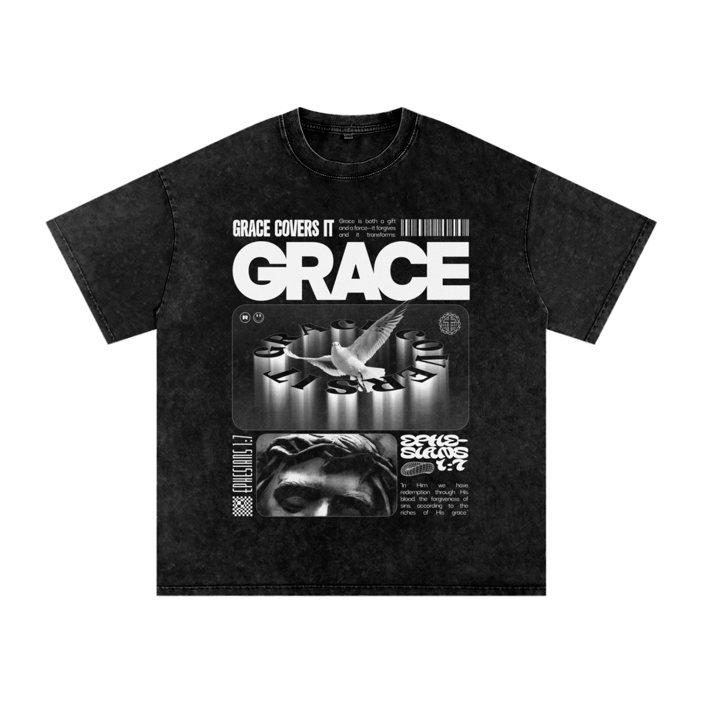 Grace Covers It - Oversized Cotton T-Shirt