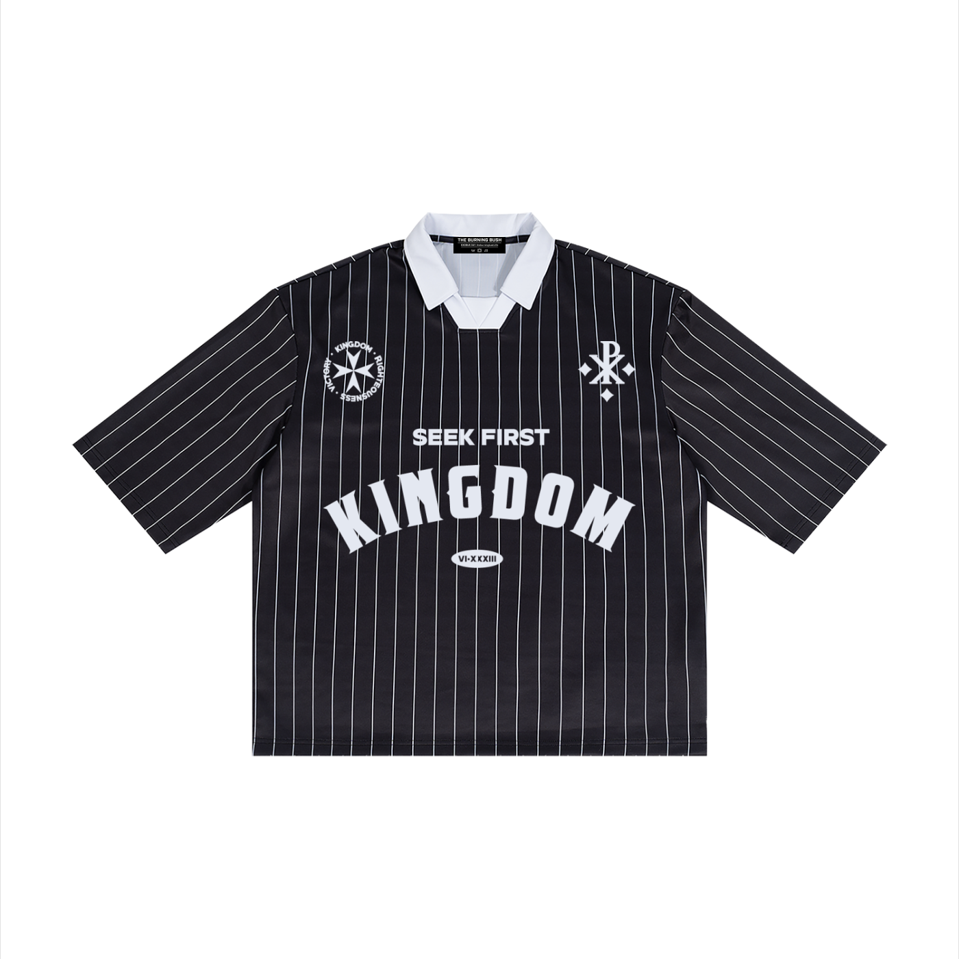 Kingdom Pinstripe Collared Jersey